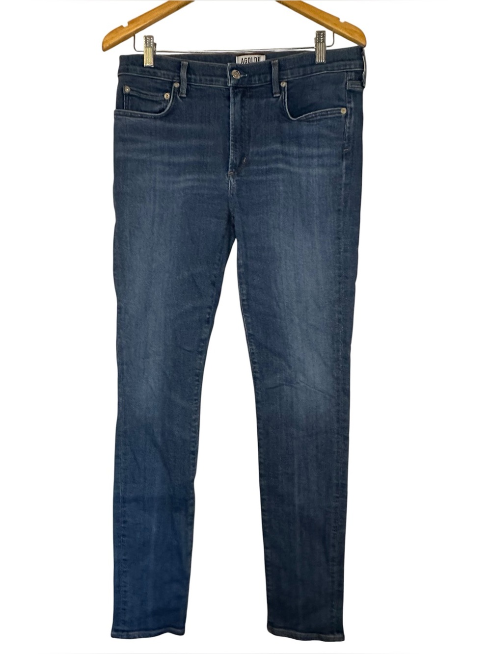 Agolde Sophie High-Rise Skinny Jeans in Dark Blue Wash 31